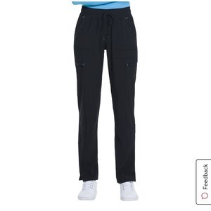 Black Scrub Pants with Teal Accents